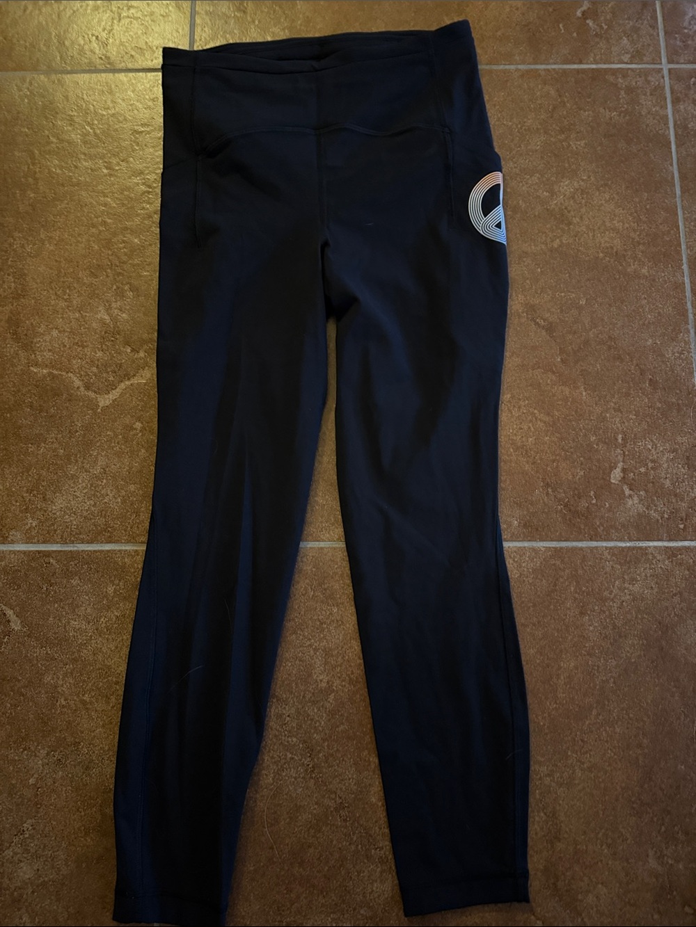lululemon athletica MadHappy Black Leggings with Side Graphic
